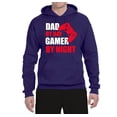 thumbnail image 2 of Wild Bobby,Dad by Day Gamer by Night Funny Gaming Dad Gift, Father's Day, Unisex Graphic Hoodie Sweatshirt, Purple, Large, 2 of 3