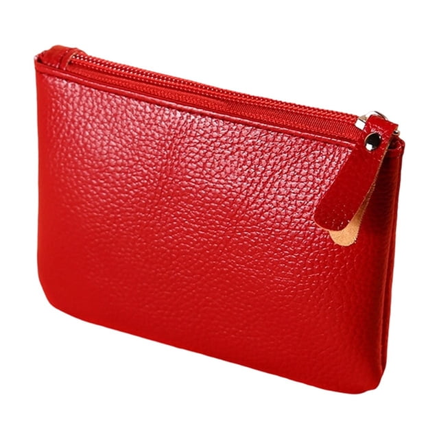 Huanglei Women's Purse Small Leather Wallet With Zipper Compact Card Holder Soft Grained Texture For Daily Use And Commute