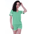 thumbnail image 6 of Moomaya Womens Plain Nightwear Set w/ Shorts Cotton Sleepwear 2 Pcs Nightdresses, 6 of 8
