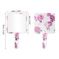 thumbnail image 2 of 1 Pc Espejo Cosmético Cuadrado Floral para Mujeres para Viajes de Negocios Blanco Púrpura Espejo de Plástico de Aluminio, 2 of 3