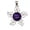 Amethyst-Silver, variant on Natural GemstoneCrystal Quartz Flower Pendant Magic Reiki Healing Amulet-Lapis Lazuli-Gold