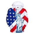 American Flag Eagle Hoodies 3D Print Retro Statue of Liberty Sports