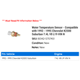 thumbnail image 2 of Water Temperature Sensor - Compatible with 1992 - 1995 Chevy K2500 Suburban 7.4L V8 L19 VIN N 1993 1994, 2 of 2
