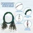thumbnail image 3 of Fishing Wire Leader Line Steel Heavy Saltwater Fishing Leader Line High Strength with Rolling Swivel and Snap Black/Blue/Green, 3 of 5