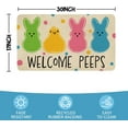 thumbnail image 3 of Easter Door Mat,Spring Colorful Bunny Chick Indoor Outdoor Non-Slip Doormat,Entryway Front Porch Easter Rabbit Welcome Door Mat Colorful for Entrance Decor 30" x 17" (Welcome Peeps), 3 of 6