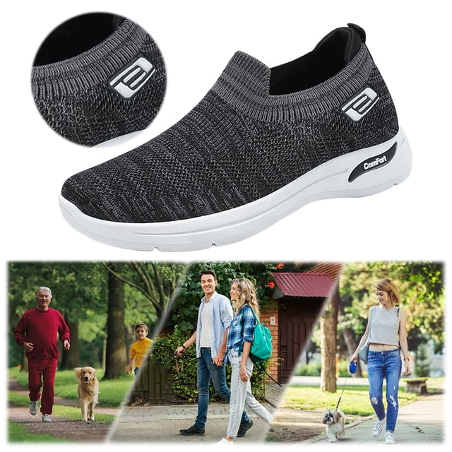 Deportivas Sin Cordones para Hombre Cómodas Deporte Malla Al Aire Libre