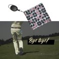 thumbnail image 3 of Golf Toalla de limpieza de bola de cabeza de palo de golf cuadrada de tela Oxford con llavero retráctil Tmvgtek Para Estrenar, 3 of 7