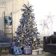 thumbnail image 4 of Gustave 4inches Set of 12 Plastic Glitter Snowflake Christmas Ornaments for Xmas Tree Decorating, Garland Crafting, Home Christmas New Year Embellishing "Blue", 4 of 7
