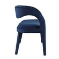 thumbnail image 3 of Accent Chair Bench, Midnight Blue, Velvet, Living Kitchen Cafe Bistro Hospitality Restaurant, Modern Contemporary Boutique HB35959, 3 of 9
