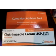 Padagis Athlete's Foot Anti-Fungal Clotrimazole Cream USP 1%, 1oz, 2-Pack