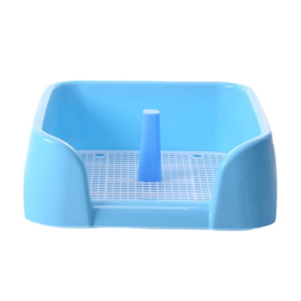 Bandeja de Arena para Perros, Bandeja de Entrenamiento Desmontable Contra Salpicaduras para Ir Al Baño con Poste para Animales Pequeños, , Cac