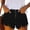 Black, variant on High Waist Distressed Denim Shorts for Women Frayed Hem Button Fly Ripped Casual Fashion Jean Shorts with Pockets Black L
