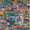 Large Retro Collection Pattern, variant on Yayeee Shower Curtain with Hooks 72"x72" Waterproof Fabric Bathroom Hanging Decor, Large Retro Collection Pattern