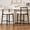 2pcs Beige Seat+ Black Metal Leg, variant on ChenyueFurn Set of 2 Counter Height Bar Stools, Upholstered Stools with Metal Legs for Kitchen Island,Beige