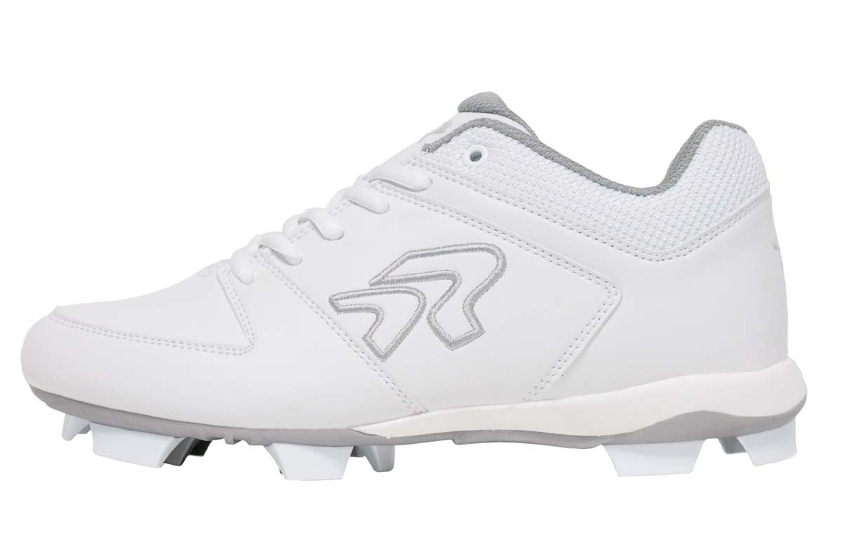 White ringor shop metal softball cleats