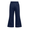 thumbnail image 4 of WOYY Girls Flared Sweatpants Preppy Joggers Pants Spring Fall Casual Trousers, Sizes 5-16, 4 of 4