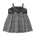 thumbnail image 2 of BONIXOOM Toddler Clearance Dresses for Girls Crew Neck Tab Sleeveless Dress Princesses Slip Dress Plaid Gray Spring Dresses size 86, 2 of 9