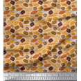 thumbnail image 1 of Soimoi Cotton Cambric Fabric Pretzels,Cupcake & Baguette Food Print Fabric by The Yard 56 Inch Wide, 1 of 1