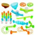 thumbnail image 1 of Marble Genius Marble Run Stunts Booster Set: 30 Pieces Total, 9 Action Pieces Including New Patented Trampoline, Includes Free Online App and Full-Color Instruction Booklet, Made for Ages 5 and Up, 1 of 1