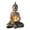 Silver BB, variant on Gieenan Resin Buddha Statue Figurine with Tea Light Candle Holder Incense for Burner Candlestick Antique Meditating Sitting Sculpture Decoration for Home Garden Patio