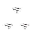 thumbnail image 1 of Redempat 2pcs Drum Set Screws Threaded Drums Mounting Screw Percussion Instrument Part As shown 50mm 3Set, 1 of 6