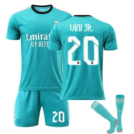 21-22 Real Madrid 2 Away Football Jersey Set Green T-shirt No. 20 ...