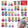thumbnail image 2 of Simulation Forest Animal Baby Toys Rabbit Family Dolls Dollhouse Figures Collectible Toy 4.5CM 1:12 2PCS Furniture Set Gift, 2 of 5