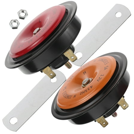 MLINS 2pcs 12V Dual Tone Snail Horns for Cars Motorcycles High Pitch Waterproof Electric Horns Loud High Frequency Car Horn Replacement Kit