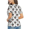 thumbnail image 3 of Fuzoiu DOG IS WEARING PIRATE COSTUME Print Women's Classic V-Neck T-Shirt, Short Sleeve V Neck Tees for Casual Everyday Wear,Casual Fit Tee,Summer Fashion Tops-3X-Large, 3 of 5
