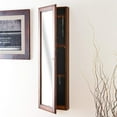 thumbnail image 2 of Southern Enterprises Wall-Mounted Mirror Jewelry Armoire, Warm Brown Walnut, 2 of 6