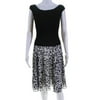 Pre-owned|Escada Womens Sleeveless Scoop Neck Leopard Print A Line Dress Black Size 34