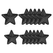 Uxcell Sequin Star Iron on Patches, Embroidered Sew Patches for DIY Clothing and Accessories Black