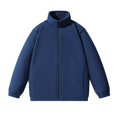 thumbnail image 2 of pstuiky Camisas de manga larga abrigadas para hombre, Camiseta de manga larga de polar para hombre, de color liso, con cuello alto para exteriores, informal, de manga larga y cuello alto para hombre., 2 of 3