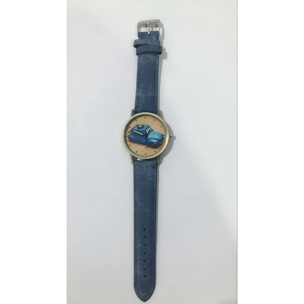 Reloj de cuarzo para hombre, relojes de moda concisa para hombre y mujer, reloj con correa de sarga y diseño de coche.