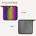 thumbnail image 2 of Sikiie Animal Paw Rainbow Pot Holders Kitchen Insulation Mats Heat Resistant Pot-Holder Oven Anti-Scald Pads for Cooking Baking, 7.1*7.1inch, 2 of 8