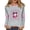 Gray #81, variant on DORKASM Women's Breast Cancer Shirts Long Sleeve Breast Cancer Awareness Shirt Crew Neck Gifts Trendy Cancer Survivor Tshirt Pink Ribbon Soft Tops Pink L