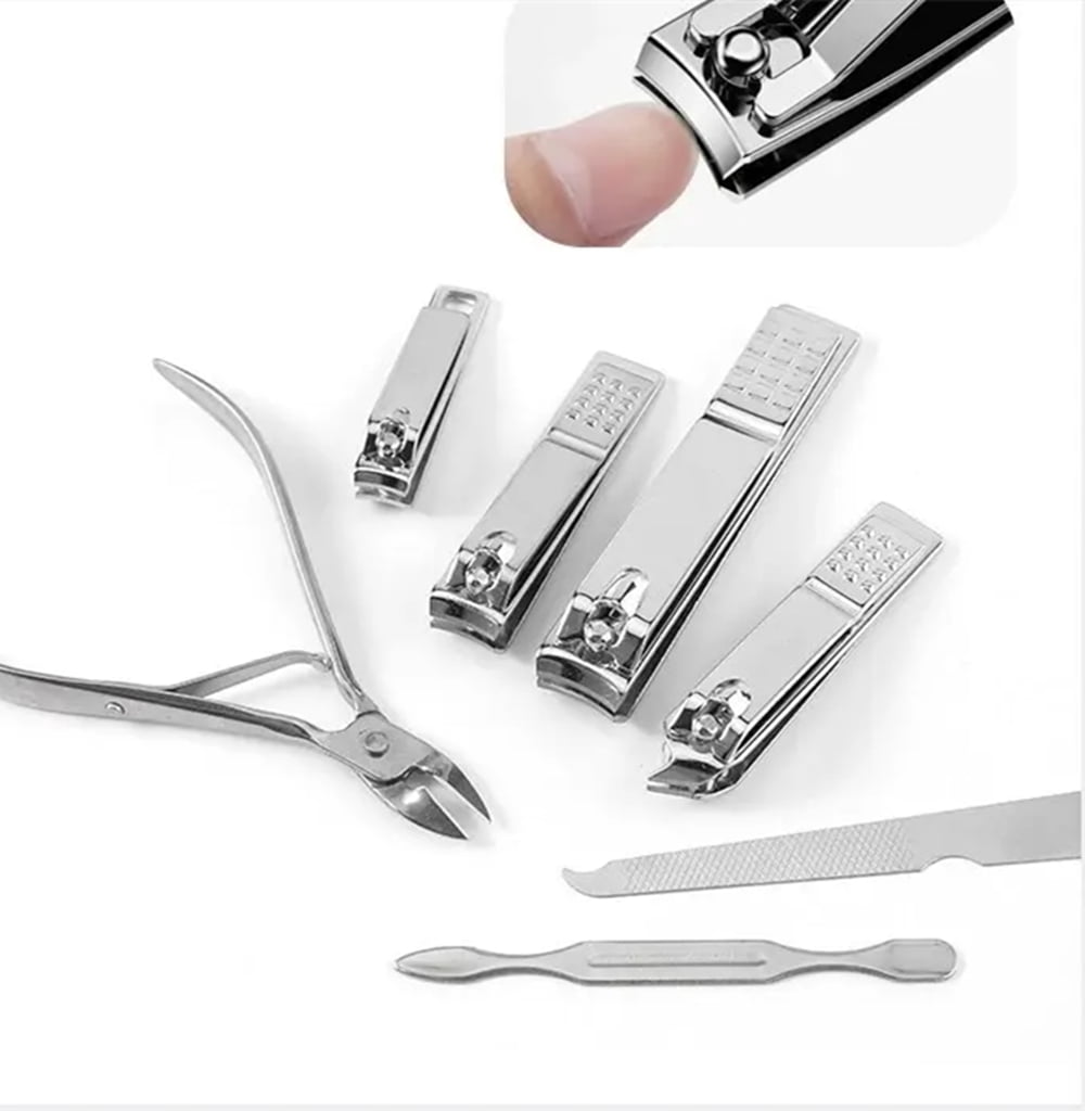 Cterwk 26 Pack Manicure Pedicure Set Stainless Steel Nail Clippers Men Women Grooming Kit Professional Nail Care Tools, White