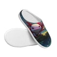 thumbnail image 3 of Daiia Pond Cute Axolotl Print Women’s Fuzzy Slippers Memory Foam Lightweight House Shoes Cozy Loafer Flannel House Shoes-40/41, 3 of 7