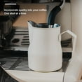 thumbnail image 5 of Rupoun Premium Milk Frothing Pitcher 304 Stainless Steel Spout Mouth Scale Coffee Latte Art Cup for Work Office Espresso Cappuccino Maker, Matte White 550ml / 18.6oz, 5 of 7