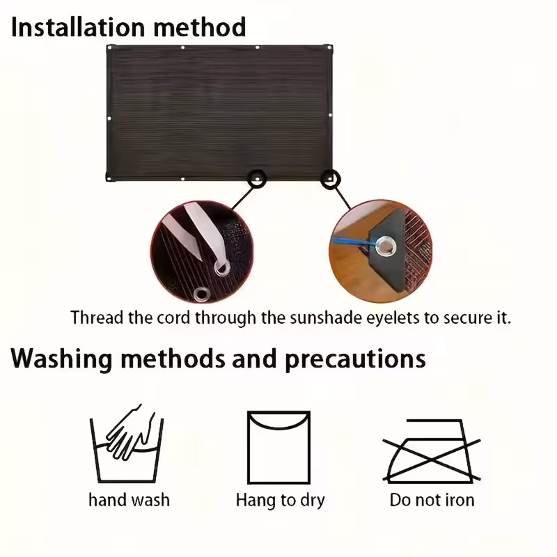 thumbnail image 4 of Parasol marrón con protección UV Superior y tela transpirable, versátil para Patio, balcón, Patio y más, fácil de colgar con ojales resistentes, pantalla de privacidad estética, 4 of 7