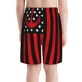 thumbnail image 3 of Cauagu Nautical American Flag Print Swim Trunks for Men,Youth Boys Swim Shorts Compression Liner Beach Shorts Boys' Swimming Shorts 7-20 Years Bathing Suit-Large, 3 of 7