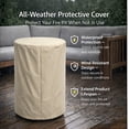 thumbnail image 5 of Atumcto 40,000 BTU Propane Fire Pit Column, 16.5" Round Concrete Outdoor Fire Pit with Lava Rocks and Cover for Patio, Backyard, Beige, 5 of 13