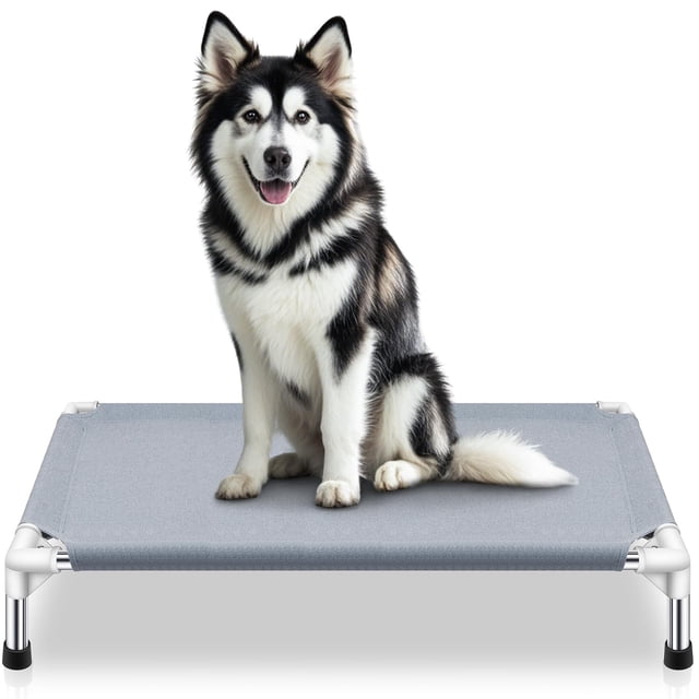 Cama elevada para perros Makerfire para exteriores, portátil, con refrigeración grande