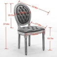 thumbnail image 6 of Brown Dining Chairs | Hand - made Pull - ups on Backrest for Dining | Solid Wood Construction | Spring + Foam Cushion, 6 of 7