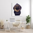 thumbnail image 2 of Stupell Industries Pug in Street Wear Urban Fashion Moody Dog Animals & Insects Painting Gallery Wrapped Canvas Print Wall Art, 36 x 48, 2 of 6