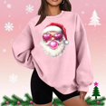 thumbnail image 2 of FASHOFT Womens Valentines Day Sweatshirt Oversized Cute Crewneck Shirts Valentines Pullover Long Sleeve Tops Pink XXL, 2 of 5