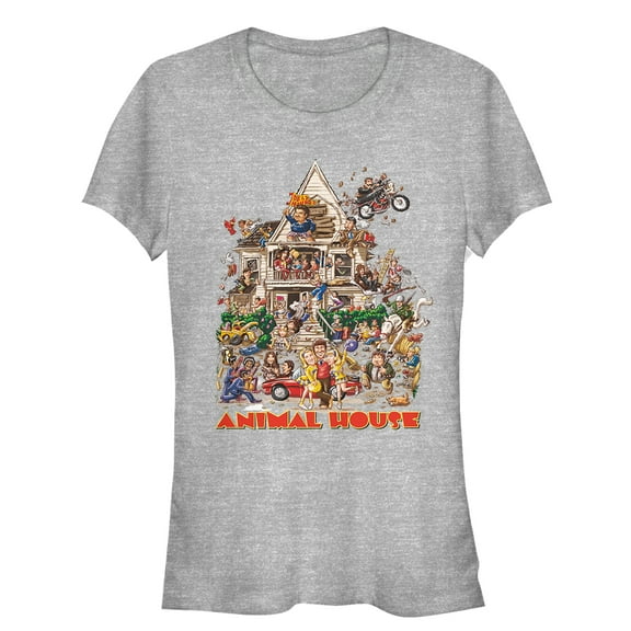 Junior's Animal House Original Movie Poster Graphic Tee Athletic Heather Large