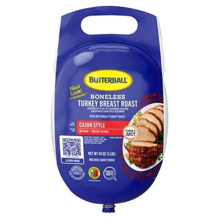 Butterball All Natural Frozen Turkey Breast Roast, Cajun Style, 3 lbs.