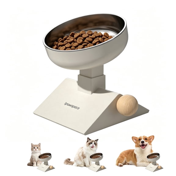 Elevated Dog Bowls for Small Medium Dogs and Cats, 3 Height Adjustable Raised Stand with 304 Stainless Steel Food Bowls
