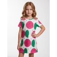 thumbnail image 2 of Kids Everyday Short Sleeve Dress Slim-Fit Crew Neck Casual Dress for Girls Big Girls Age 6-13 Everyday Look, 2 of 6